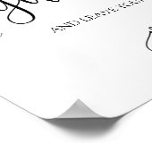 Weddenschap Ons Guestbook ondertekenen Poster (Hoek)