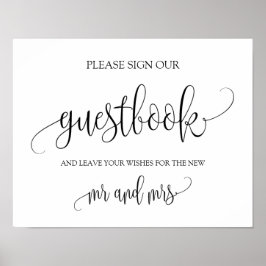 Weddenschap Ons Guestbook ondertekenen Poster