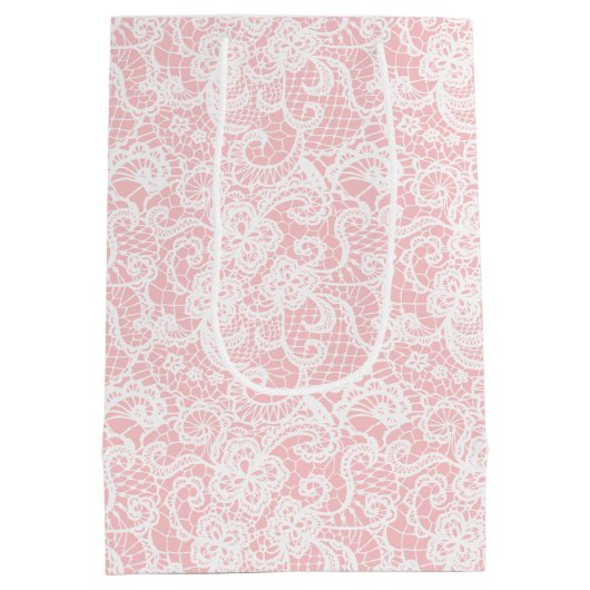 Weddenschap op Blush Pink Medium Cadeauzakje (Achterkant)