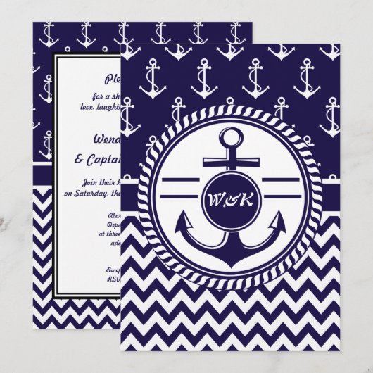 Weddenschap op een schip of een boot Nautical Anch Kaart (Voorkant / Achterkant)