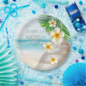 Weddenschap op het strand papieren bordje (Feest)