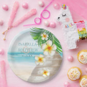 Weddenschap op het strand papieren bordje (Feest)