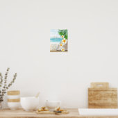 Weddenschap op het strand poster (Keuken)