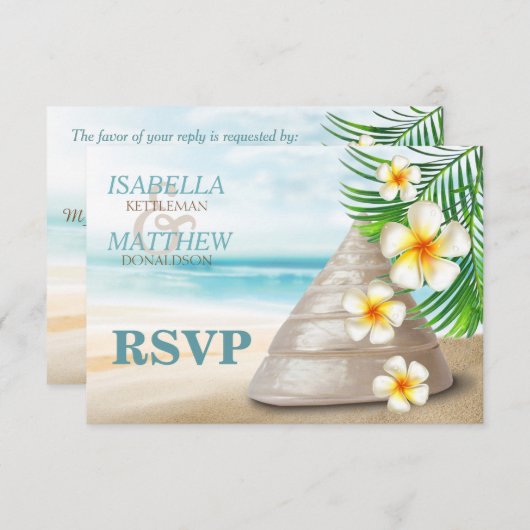Weddenschap op het strand | RSVP (Voorkant / Achterkant)