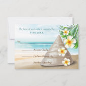 Weddenschap op het strand | RSVP Kaartje (Achterkant)