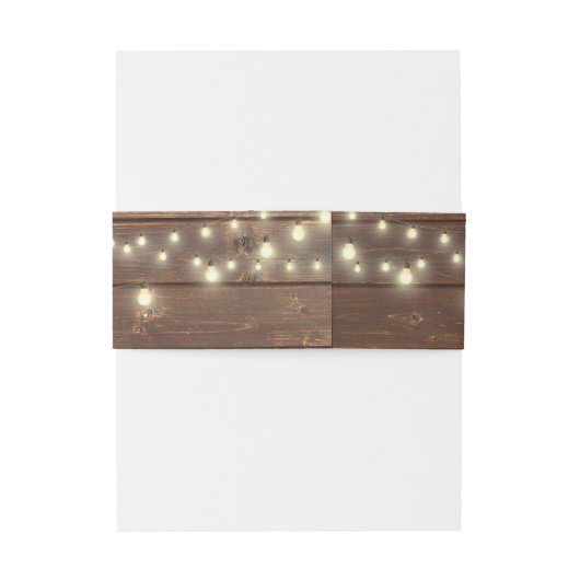 Weddenschap op hout met licht uitnodigingen wikkel (Achterkant Voorbeeld)