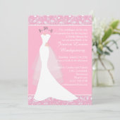 Weddenschap op roze Vrijgezellenfeest Uitnodiging (Staand voorkant)