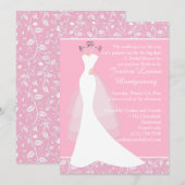 Weddenschap op roze Vrijgezellenfeest Uitnodiging (Voorkant / Achterkant)