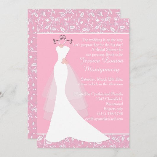 Weddenschap op roze Vrijgezellenfeest Uitnodiging (Voorkant / Achterkant)