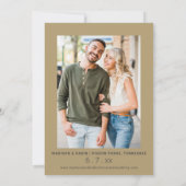 Weddenschap Opslaan Datum 2 Foto Gold Maak je eige Save The Date (Achterkant)