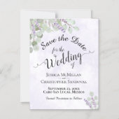 Weddenschap Opslaan Datum Eucalyptus & Lavender Pa Magnetische Uitnodiging (Voorkant)