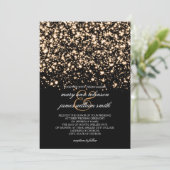 Weddenschap Opslaan Datum Gold Midnight Glam Save The Date (Staand voorkant)