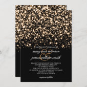 Weddenschap Opslaan Datum Gold Midnight Glam Save The Date (Voorkant / Achterkant)