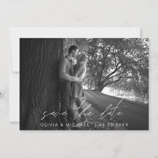 Weddenschap Opslaan Datum handgeschreven fotominim Kaart (Voorkant)