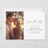 Weddenschap Opslaan Datum handgeschreven fotominim Save The Date (Achterkant)