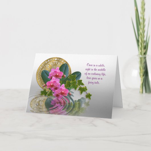 Weddenschap Orchid art reflectie (Voorkant)