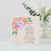 Weddenschap-orchideeën en hibiscus kaart (Staand voorkant)