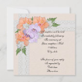 Weddenschap-orchideeën en hibiscus kaart (Achterkant)