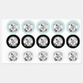 Weddenschap Oude Engelse Sheepdogs Bride Groom Gra Labels (Vel)