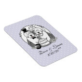 Weddenschap Oude Engelse Sheepdogs Bride Groom Gra Magneet (Rechterzijde)