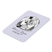 Weddenschap Oude Engelse Sheepdogs Bride Groom Gra Magneet (Linkerzijde)