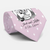 Weddenschap Oude Engelse Sheepdogs Bride Groom Gra Stropdas (Opgerold)