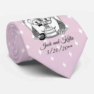 Weddenschap Oude Engelse Sheepdogs Bride Groom Gra Stropdas