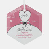 Weddenschap over bruidsmeisje - kies kleur glas ornament (Voorkant)