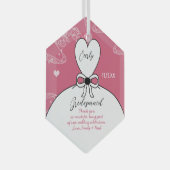 Weddenschap over bruidsmeisje - kies kleur glas ornament (Voorkant Rechts)