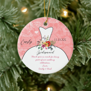 Weddenschap over bruidsmeisje - kies kleur keramisch ornament