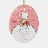 Weddenschap over bruidsmeisje - kies kleur keramisch ornament (Rechts)