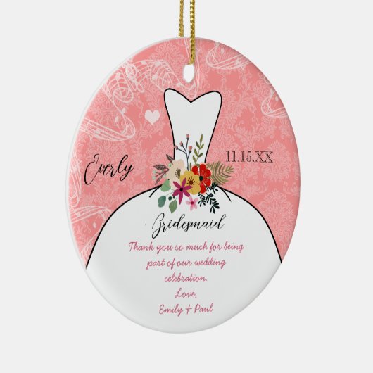 Weddenschap over bruidsmeisje - kies kleur keramisch ornament (Rechts)
