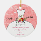 Weddenschap over bruidsmeisje - kies kleur keramisch ornament (Voorkant)