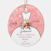 Weddenschap over bruidsmeisje - kies kleur keramisch ornament (Links)