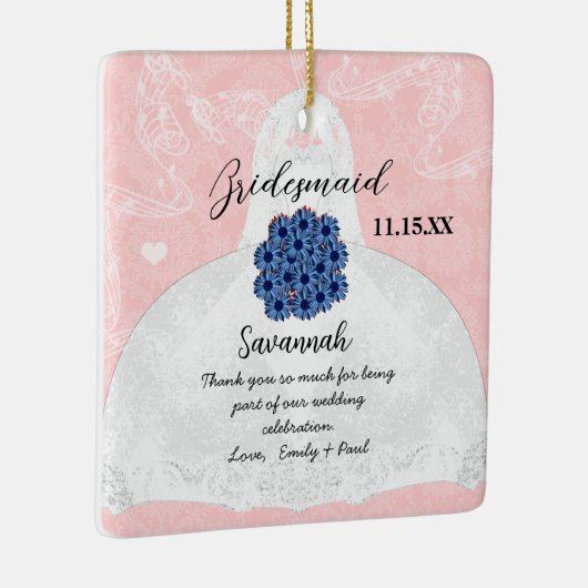 Weddenschap over bruidsmeisje - kies kleur keramisch ornament (Rechts)