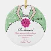 Weddenschap over bruidsmeisje - kies kleur keramisch ornament (Voorkant)