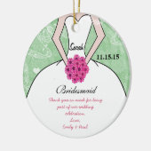 Weddenschap over bruidsmeisje - kies kleur keramisch ornament (Links)