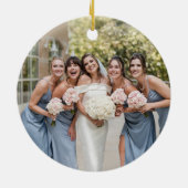Weddenschap over bruidsmeisje - kies kleur keramisch ornament (Achterkant)