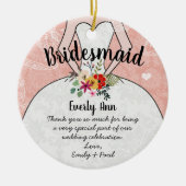 Weddenschap over bruidsmeisje - kies kleur keramisch ornament (Voorkant)