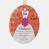 Weddenschap over bruidsmeisje - kies kleur keramisch ornament (Rechts)