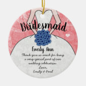 Weddenschap over bruidsmeisje - kies kleur keramisch ornament (Voorkant)