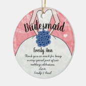 Weddenschap over bruidsmeisje - kies kleur keramisch ornament (Links)