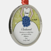 Weddenschap over bruidsmeisje - kies kleur metalen ornament (Rechts)