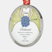 Weddenschap over bruidsmeisje - kies kleur metalen ornament (Links)