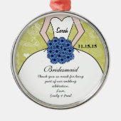 Weddenschap over bruidsmeisje - kies kleur metalen ornament (Voorkant)