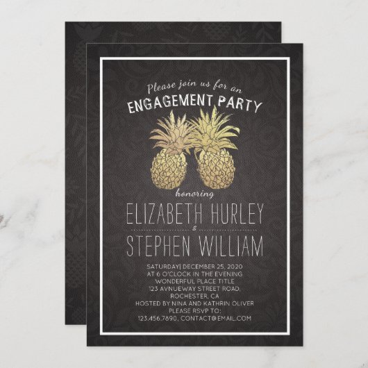 Weddenschap over de partij Golden Pineappel Kaart (Voorkant / Achterkant)