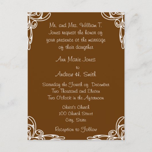 Weddenschap over een ronddraaiende hoek zwendelend uitnodiging briefkaart (Voorkant)