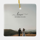 Weddenschap over het internet keramisch ornament (Voorkant)