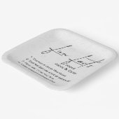 Weddenschap over ingegraven flora papieren bordje (Gebogen)