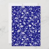 Weddenschap over koninklijk blauw Vrijgezellenfees Kaart (Achterkant)